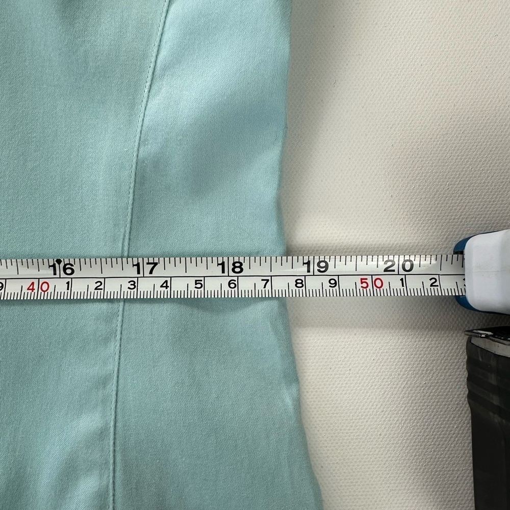 Talbots Light Blue Ruffle Neck Midi Dress - Picture 6 of 7
